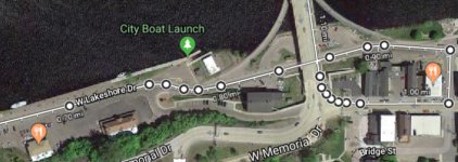 ATV Route continues along W Lakeshore Drive and undr the bridge to Quincy St..JPG