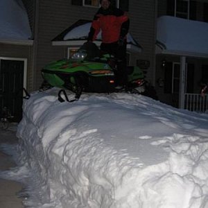 Loved the snow bank in front of the house.
