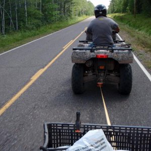 END OF THE RIDE-----BLOWN belt. Saturday evening,where do you get a belt?  Not bad for 7700 miles on it tho!!!!! THANKS for the tow Dave!