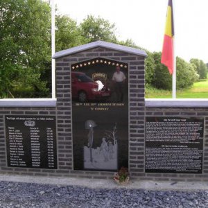 Battle of The Bulge with monument around Foy. Band of Brothers, Men of Easy Company are listed on here.