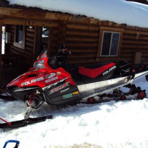 Tog. Cabin and my sled 3/25/10