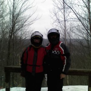 Tim and Sandy at washburn lookout in valhalla