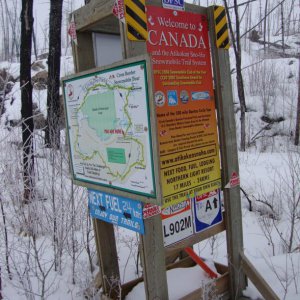 Minnesota / Ontario border on Gunflint Lake