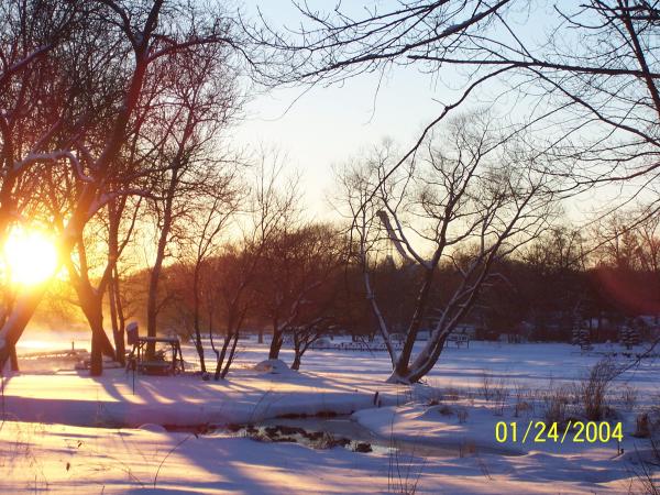 Fox River sunset out our front door