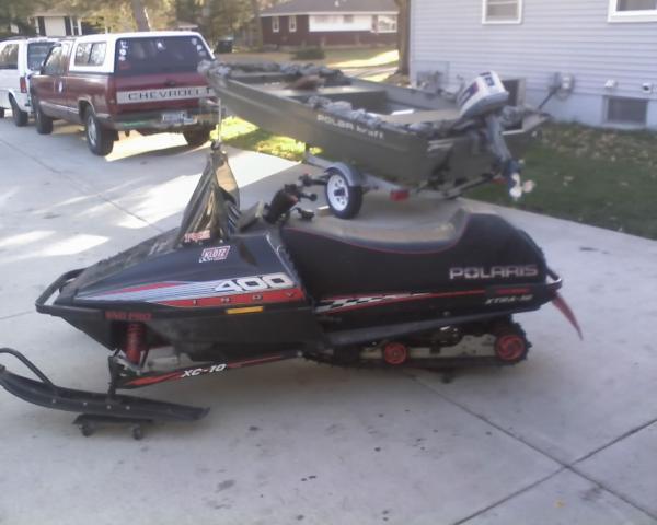 franken sled and my duck boat in the back