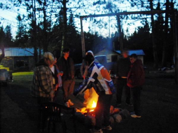Friday night campfire and planning