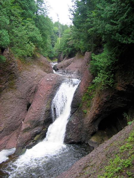 Gorge Falls in the Summer slows down a bit.