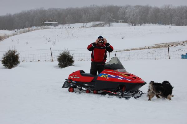 jayrob7 (brother in law) new sled-2000 Polaris 700 XC. One ride out, one bent radius arm (12 hours after we got it home). See how long the machine las