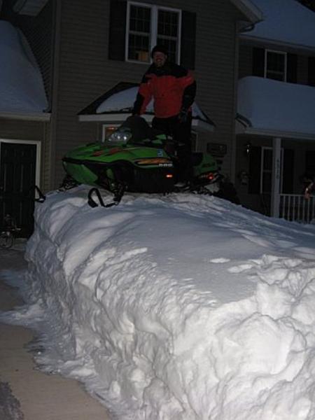 Loved the snow bank in front of the house.