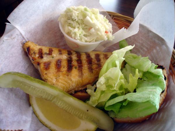 my most excellent walleye sandwich / Eagle Harbor Inn