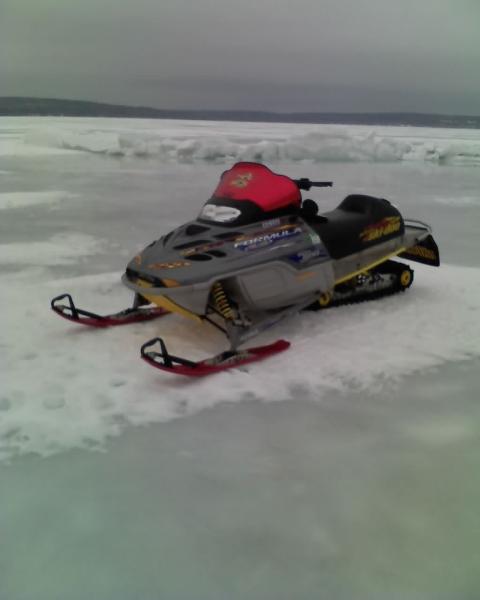 my sled on lake superior