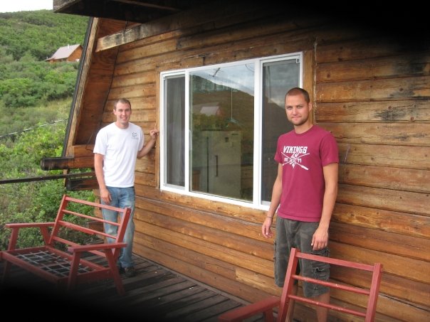 New windows in cabin