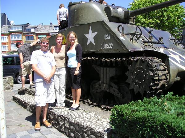 Wife, exchange student from when I was a kid, and I at Bastogne